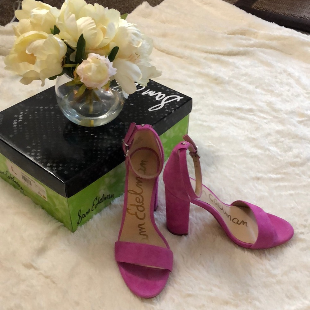 Sam Edelman Hot Pink Suede Sandales